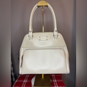 Kate Spade Vintage Ivory Wellesley Madea Dome Leather Tote